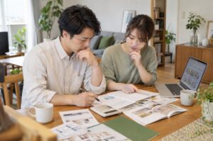 家を買う前に資金計画を確認する夫婦